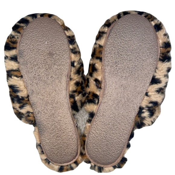 MADEWELL Quilted Scuff Leopard Cheetah Slip On MB847 Lounge Slippers Size 7 - Picture 12 of 13